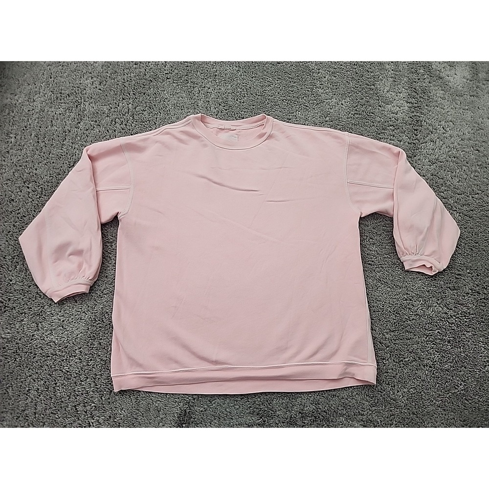Aerie Pullover Womens S Pink Sweatshirt Crewneck Drop Shoulder Boxy Oversized